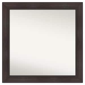 Sloped Espresso 31.5 in. x 31.5 in. Non-Beveled Modern Square Framed Wall Mirror