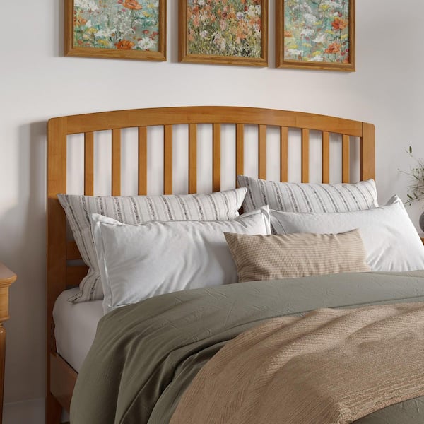 AFI Richmond Light Toffee Natural Bronze Solid Wood Queen Headboard with Attachable Charger