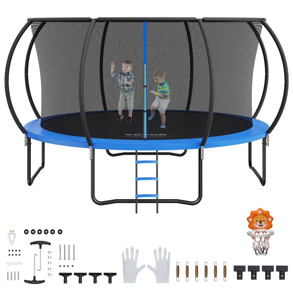 VEVOR 14 ft. Trampoline 450 lbs. Trampoline Heavy-Duty Trampoline ...