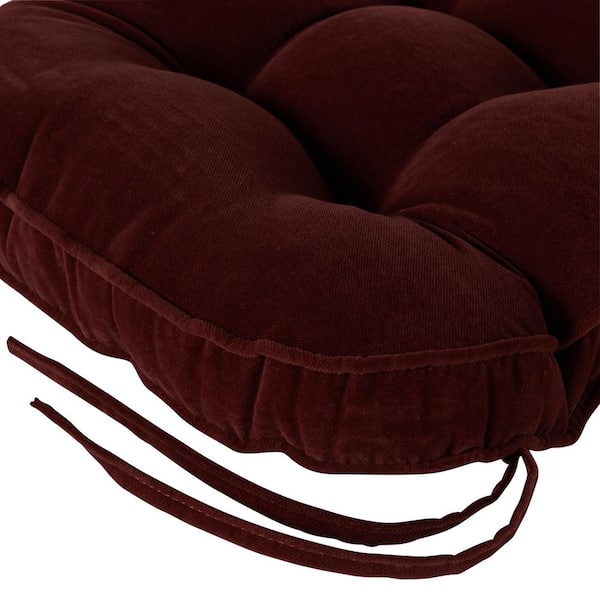 Velvet Rocking Chair Cushion 2 Piece Tufted Non Slip Set Of Upper