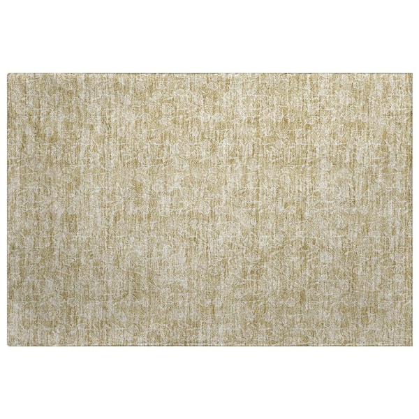 Dream Shag Premium Machine Washable Abstract ADS691 Beige 9 ft. x 12 ft. Area Rug