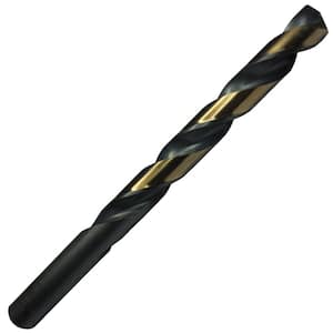 5/32 in. HSS Black and Gold Contractor Drill Bit with Split Point and Round Shank (12-Pack)