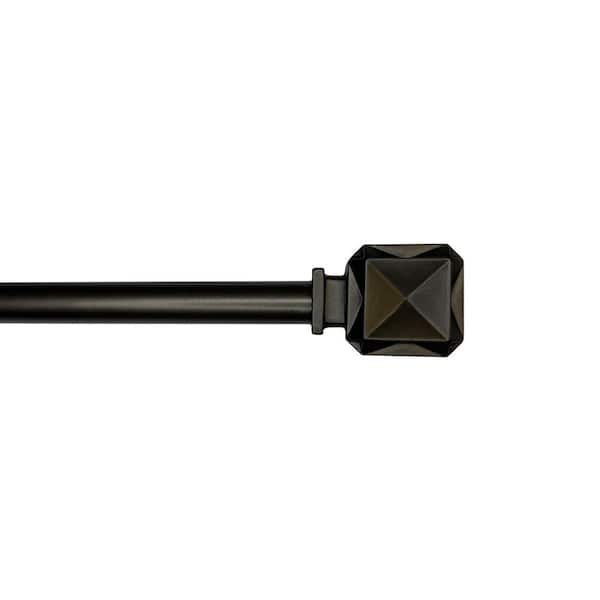 Versailles Home Fashions Sencillo 72 in. - 144 in. Adjustable Single 3/4 in. diam. Boxy Rod in Bronze