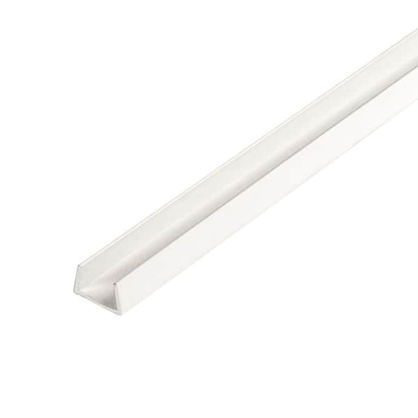 Trusscore 3/4 in. x 1-3/8 in. x 8 ft. Slatwall J Channel White PVC Trim (2  Per Box) RCT34J08 - The Home Depot