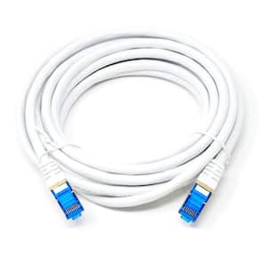 15 ft. Cat 7 Round High-Speed Ethernet Cable White