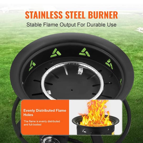 VEVOR Propane Fire Pit, 19 in. Dia Outdoor Portable Gas Fire VEVOR Propane Fire Pit, 19 in. Dia Outdoor Portable Gas Fire