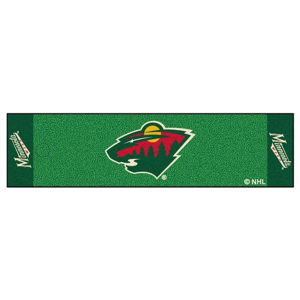 FANMATS NHL Minnesota Wild 1 ft. 6 in. x 6 ft. Indoor 1-Hole Golf Practice Putting Green