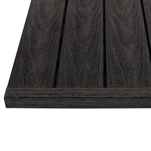 1/12 ft. x 1 ft. Quick Deck Composite Deck Tile Straight Trim in Hawaiian Charcoal (4-Pieces/Box)
