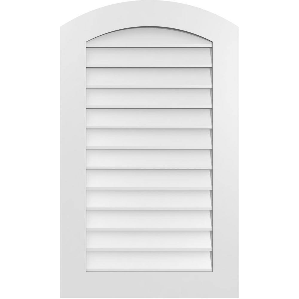 24 in. x 40 in. Arch Top Surface Mount PVC Gable Vent: Functional with Standard Frame price history on PriceWatchPro