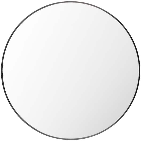 Livabliss Aranya 32 in. x 32 in. Black Framed Decorative Mirror