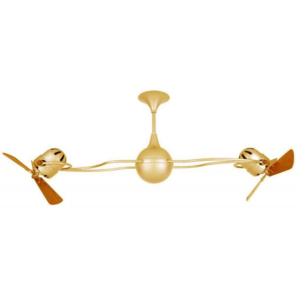 Matthews Gerbar Italo Ventania 62 in. Indoor/Outdoor Polished Brass Ceiling Fan with Wall Control