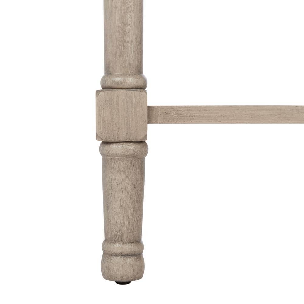 Peyton 40'' Off-White and Brown Wood Console Table with Storage
