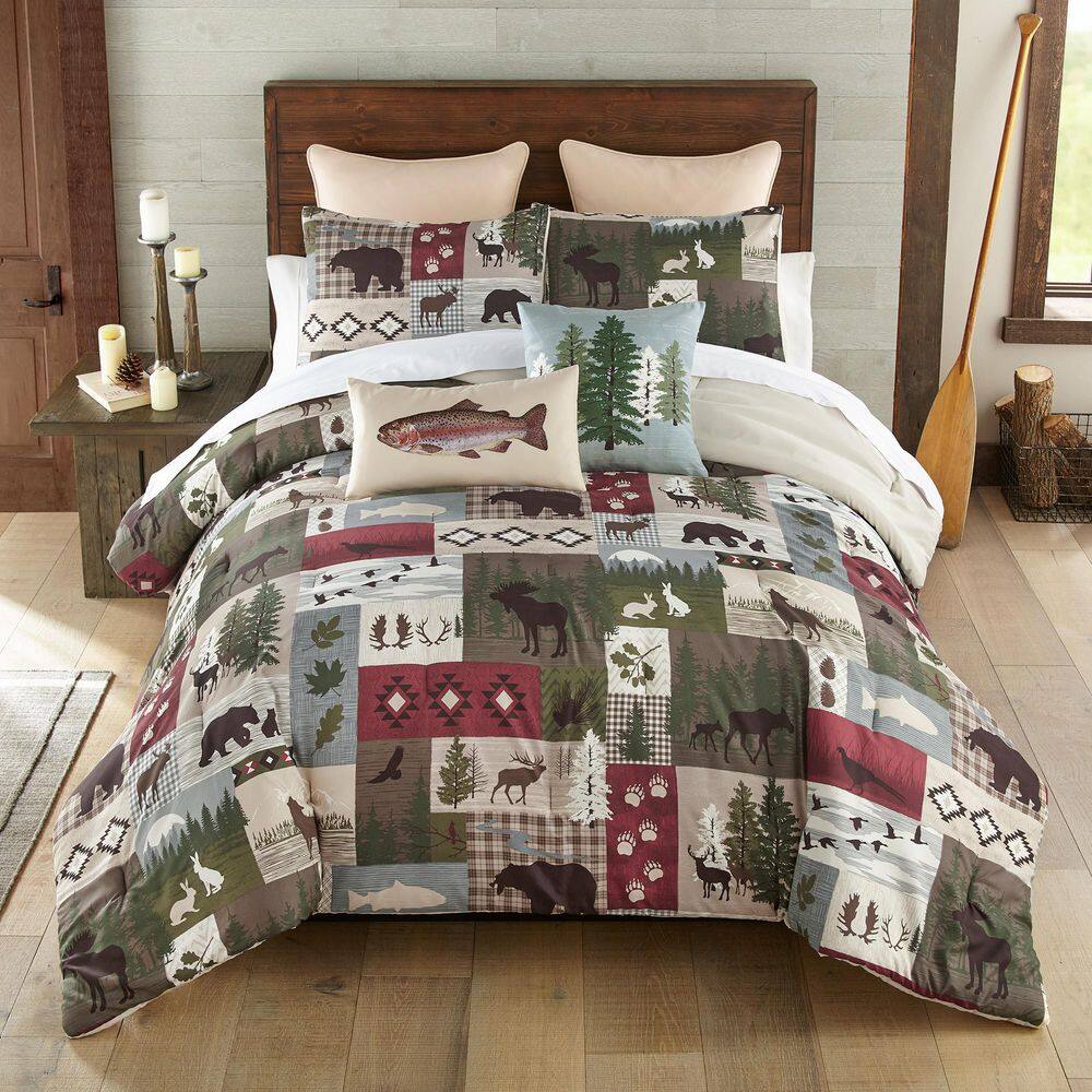 Montana Forest 3-Piece Red and Cream Polyester King Comforter Set price history on PriceWatchPro