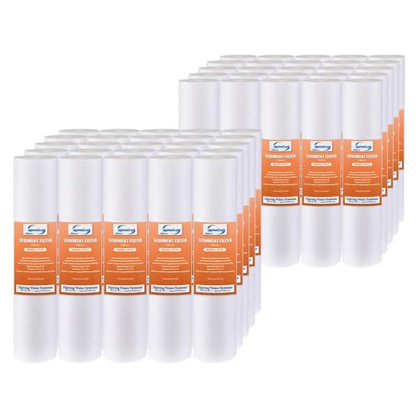 ISPRING LittleWell 5 Micron 2.5 in. x 10 in. 4-Layer Gradient Sediment Filter Cartridges (50-Pack)