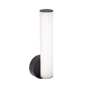 Leia 1 Light Black Wall Sconce with Frosted Acrylic Shade