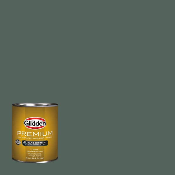 Glidden Premium 1 qt. PPG1136-7 Dark Green Velvet Flat Exterior