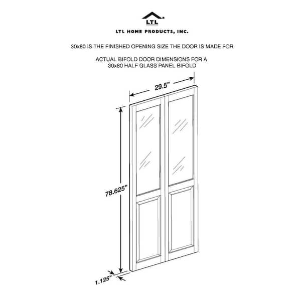 Pinecroft 30 in. x 80 in. Bistro Glass Decorative 1/2-Lite Over