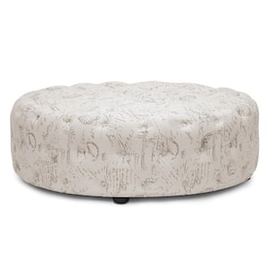 Cardiff Traditional Print Fabric Upholstered Ottoman