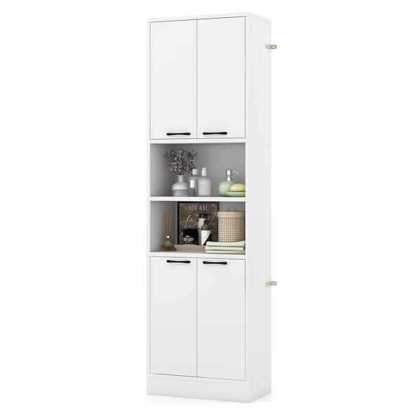 22 in. W x 12 in. D x 75 in. H White Linen Cabinet