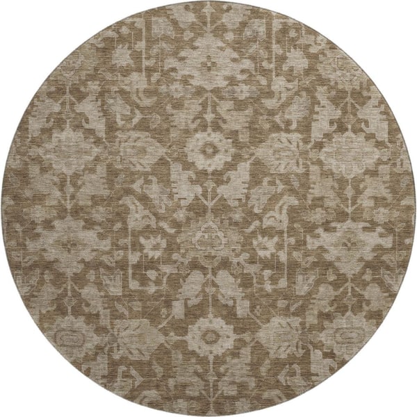 Best Machine Washable Rugs Round Addison Rugs Mayfield Premium Machine Washable Abstract AMF2358 Brown 8 ...