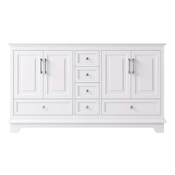 Exclusive Heritage McAuley 59-5/16 in. W x 21-5/8 in. D x 33-7/8 in. H Bath Vanity Cabinet Only in White