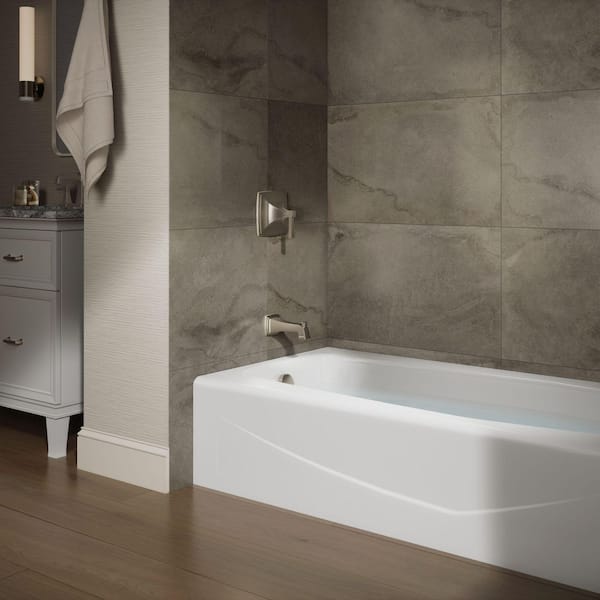 Villager 60 in. x 30.25 in. Soaking Bathtub with Left-Hand Drain in White