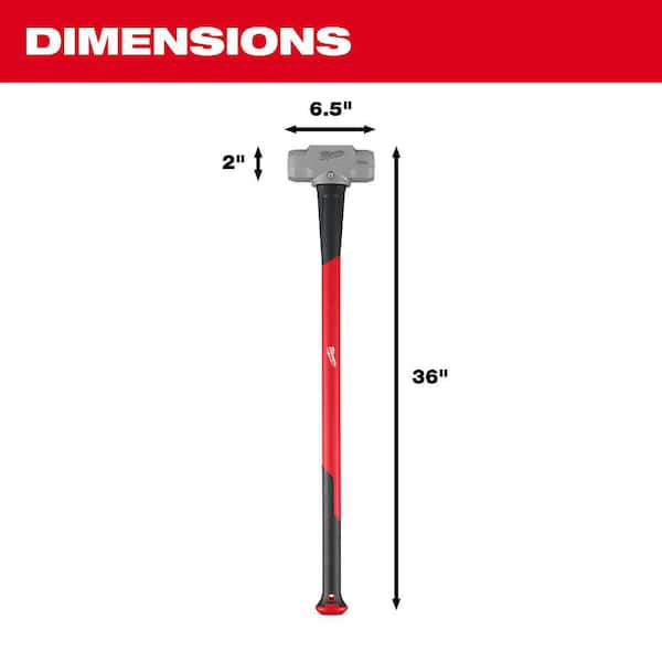Milwaukee 8 lb. Sledge Hammer with 36 in. Fiberglass Handle 48-22