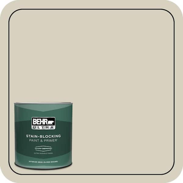 BEHR ULTRA 1 qt. #PPF-14 Traditional Tan Extra Durable Semi-Gloss Enamel Interior Paint & Primer