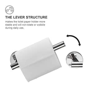 Modern Wall Mount Double Post Pivoting Toilet Paper Holder Bath Hardware Accessory in Chrome