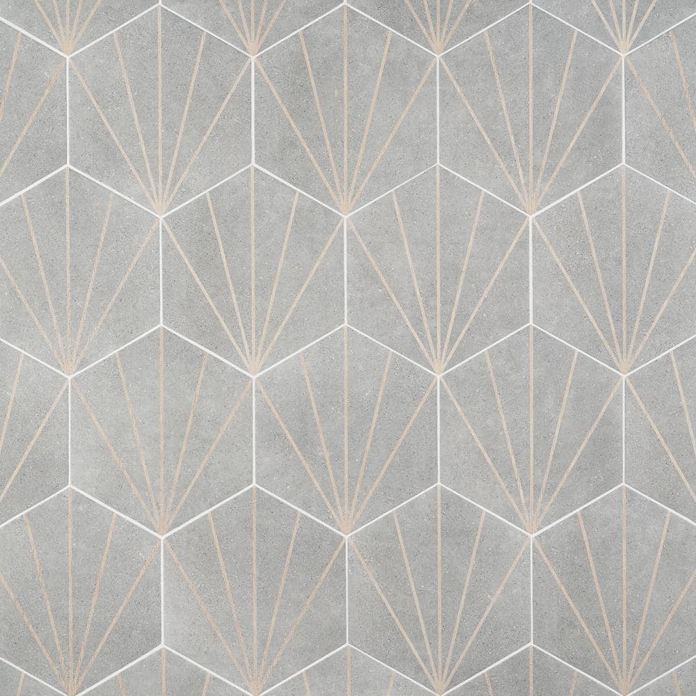 Ivy Hill Tile Klyda Beams Gray 12.6 in. x 14.5 in. Matte