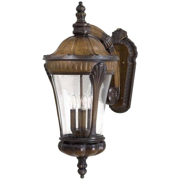 the great outdoors by Minka Lavery Kent Place 4-Light Prussian Gold Outdoor Wall Mount Lantern