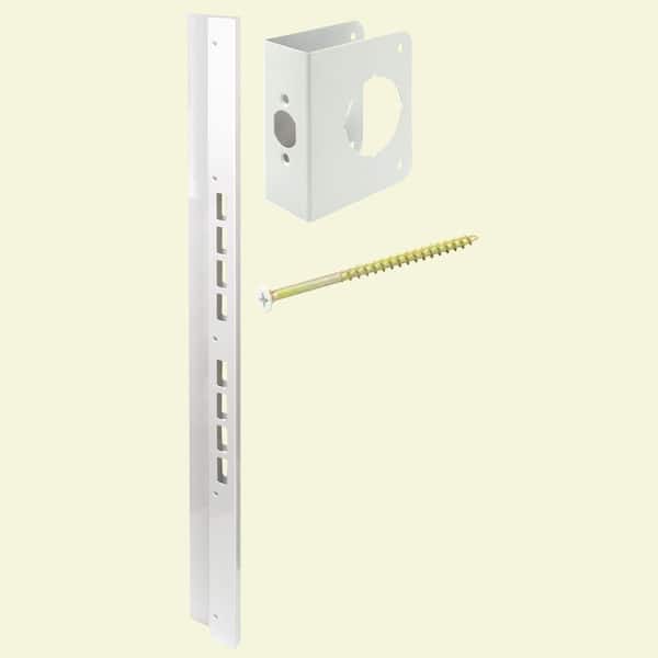 Mega-Jamb Reinforcing Kit for 2-3/8 in. Backset, For 1-3/4 in. Doors, Steel, White
