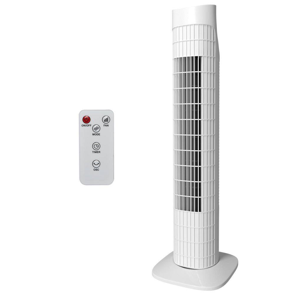 31 in. Oscillating Tower Fan with Remote, 3 Speeds, 3 Modes, 7. 5H Timer, Quiet Cooling for Home Office Bedroom, White price history on PriceWatchPro