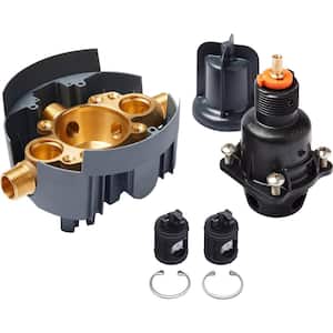1.2 in. Sweat x Sweat Brass Rite-Temp Pressure-Balancing Valve Body and Cartridge Kit with Service Stops Supplied Loose