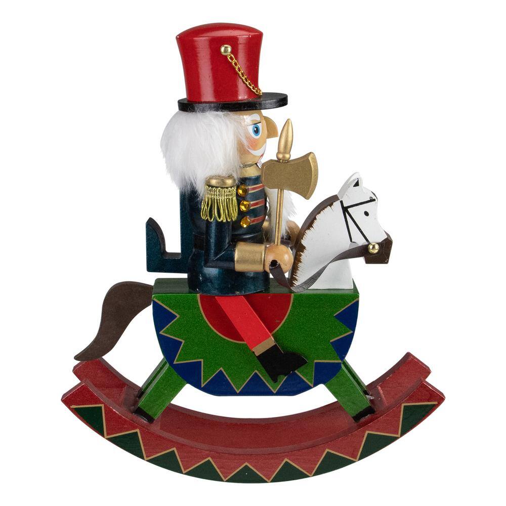 Christmas Wooden Nutcracker Decoration Xmas Ornament Centrepiece Rocking Horse