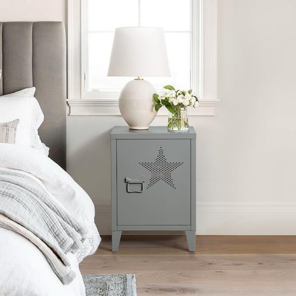 Homy Casa Graves Dark Grey Star Metal Cabinet