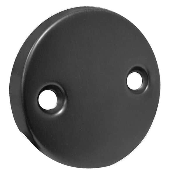 JONES STEPHENS 2-Hole Bathtub Overflow Faceplate Less Screws in Oil Rubbed Bronze
