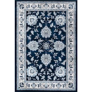 Cherie French Cottage Navy/Ivory 3 ft. x 5 ft. Area Rug