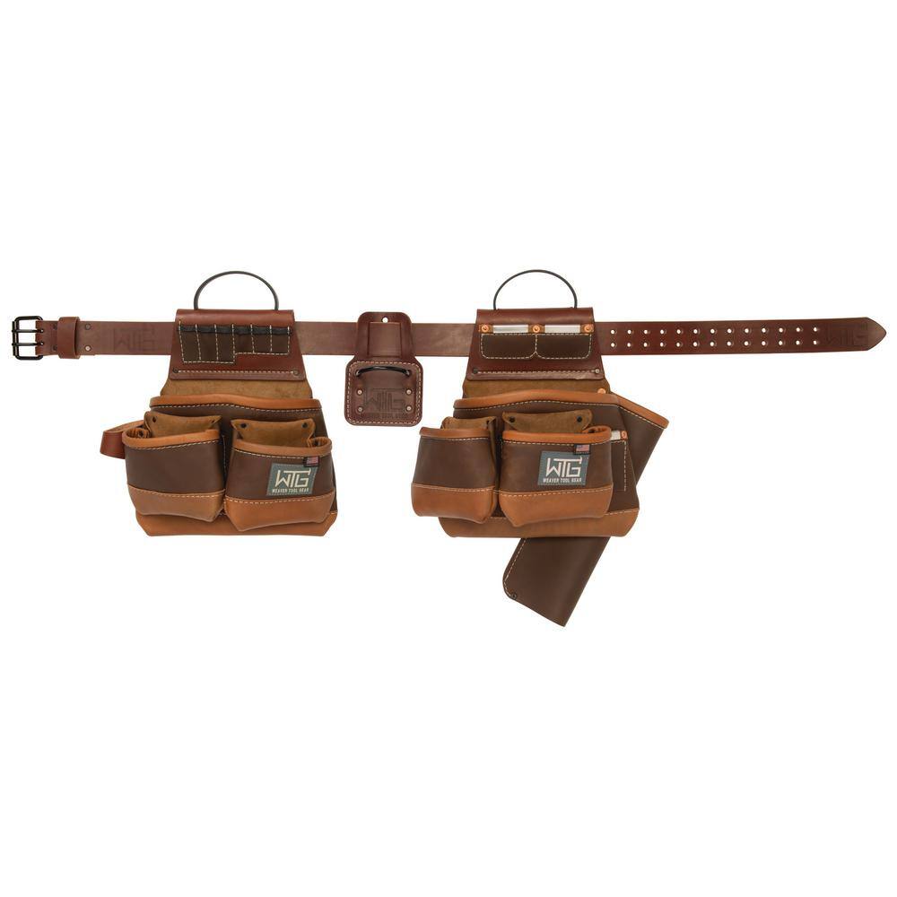 Weaver Tool Gear Roofer Brown Leather Waist Tool Belt 852526501 The