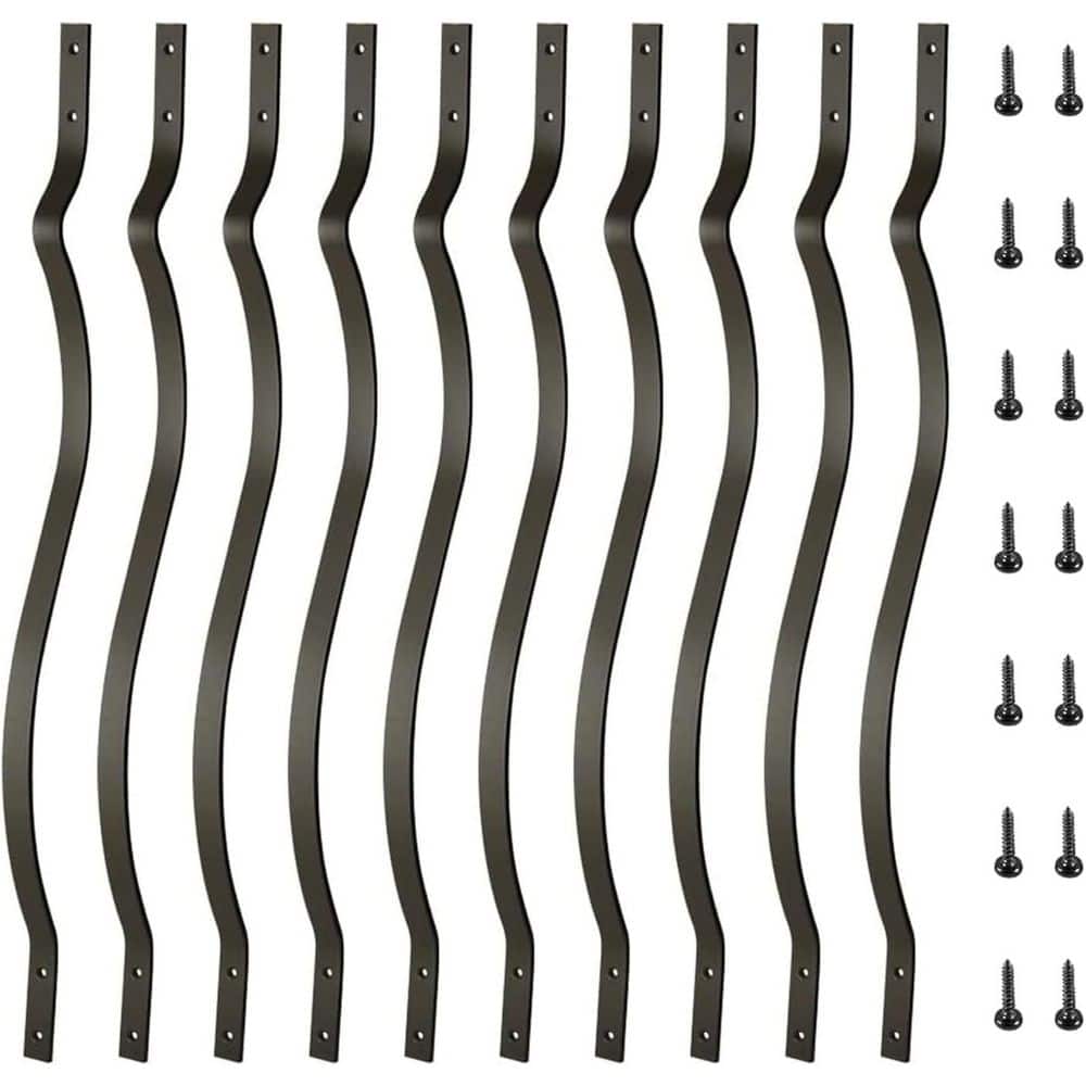 32 in. H x 3 in. W Black Iron Stair Railing Kit Heavy Duty Deck Balusters with Screws 26 Pack Outdoor Porch Aluminum price history on PriceWatchPro