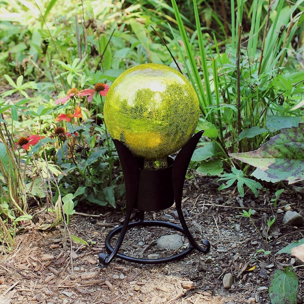 Small Black Iron Trestle Gazing Globe Stand