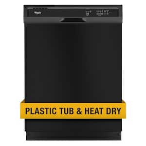 24 in. Black Front Control Built-In Tall Tub Dishwasher with 1-Hour Wash Cycle, 55 dBA