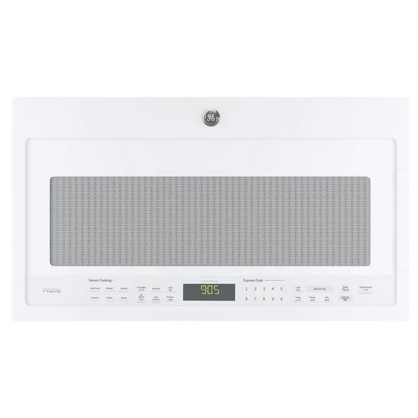 GE 2.1 cu. ft. Over the Range Microwave in White with Sensor Cooking
