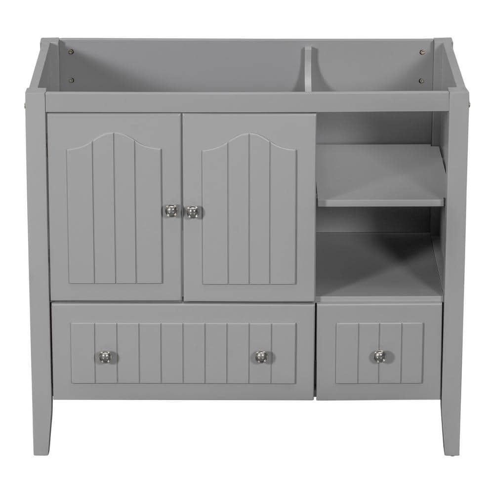36 in. W x 18 in. D x 31 in. H Bath Vanity Cabinet without Top in Gray