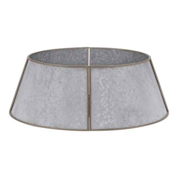 Home Accents Holiday 26 in Galvanized Metal Christmas Tree Collar