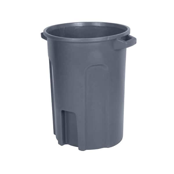 44 Gal Gray Round Trash Can