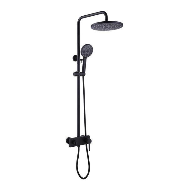 FORCLOVER Single-Handle 1-Spray Wall Mount Tub and Shower Faucet with 3 ...