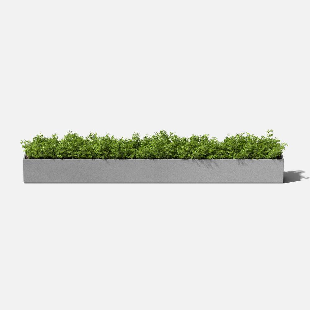 Geo Series 32" Gray Plastic-Stone Composite Planter Box