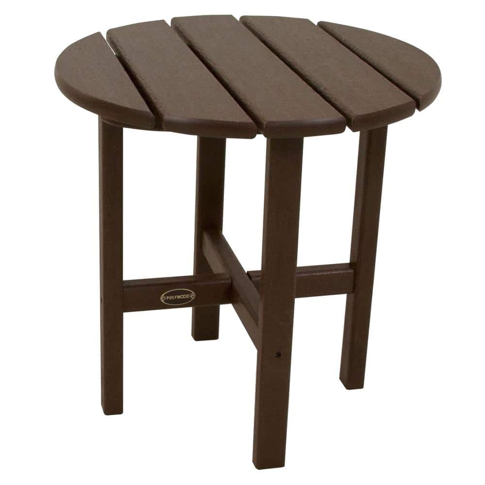 Mahogany 18" Round Outdoor Side Table