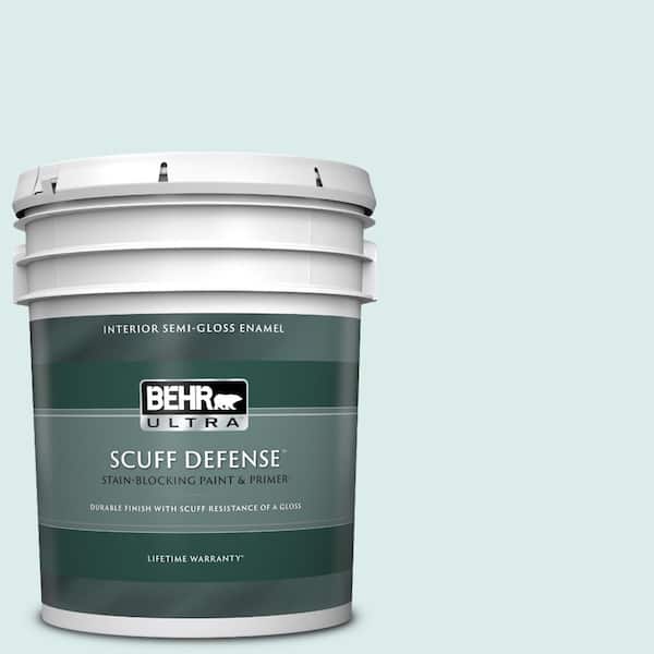 BEHR ULTRA 5 gal. #510E-1 Ice Folly Extra Durable Semi-Gloss Enamel Interior Paint & Primer